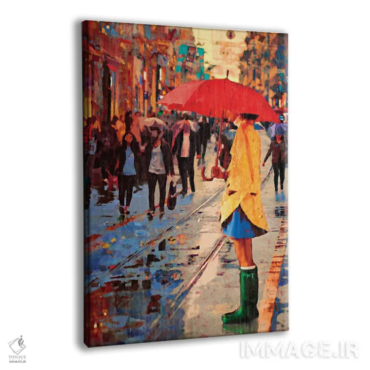 تابلو دکوراتیو چکمه های سبز اثر لیزا رابینسون - نمای پرسپکتیو محصول