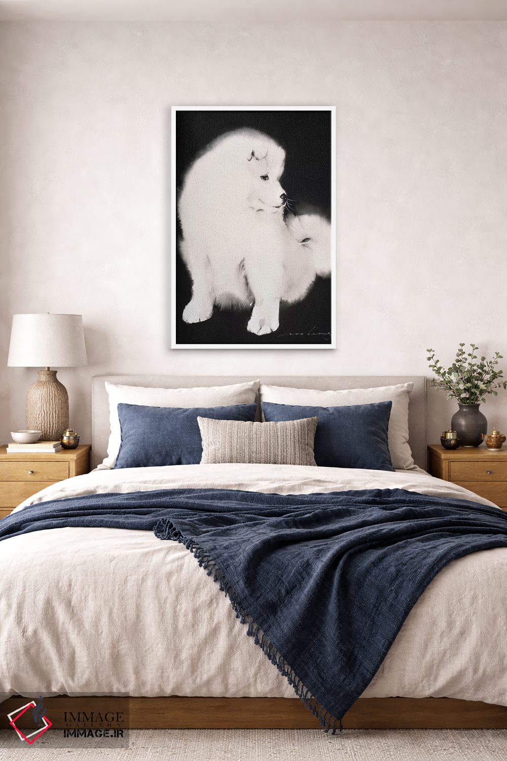 تابلو دکوراتیو توله سگ ساموید اثر سو بنگ لیم - D6W