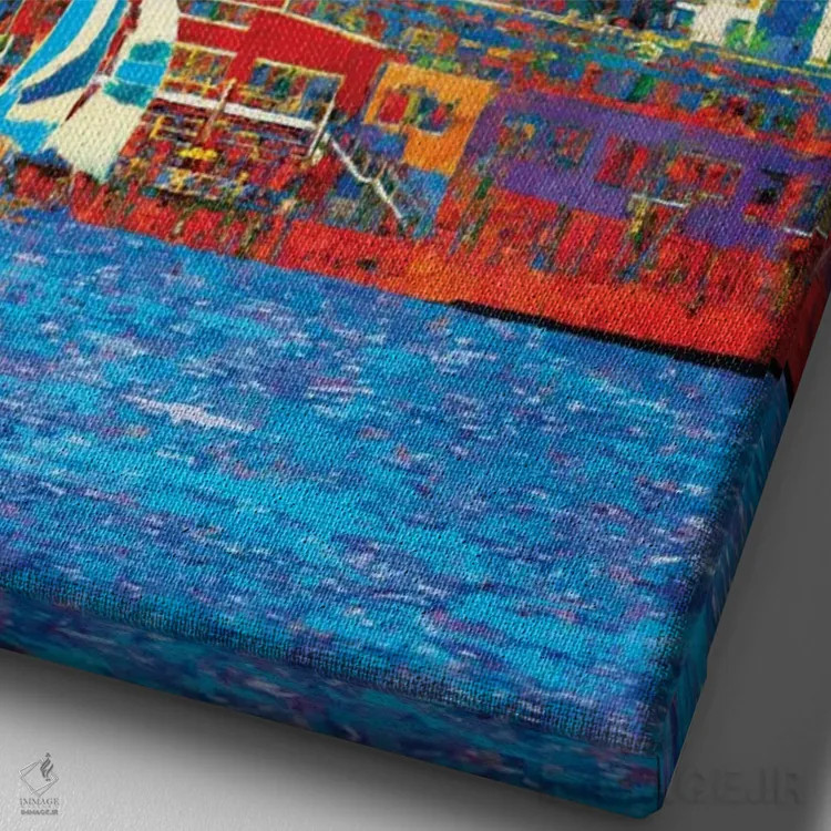 تابلو دکوراتیو سیاتل آفتابی اثر لیزا رابینسون - نمای نزدیک بافت بوم