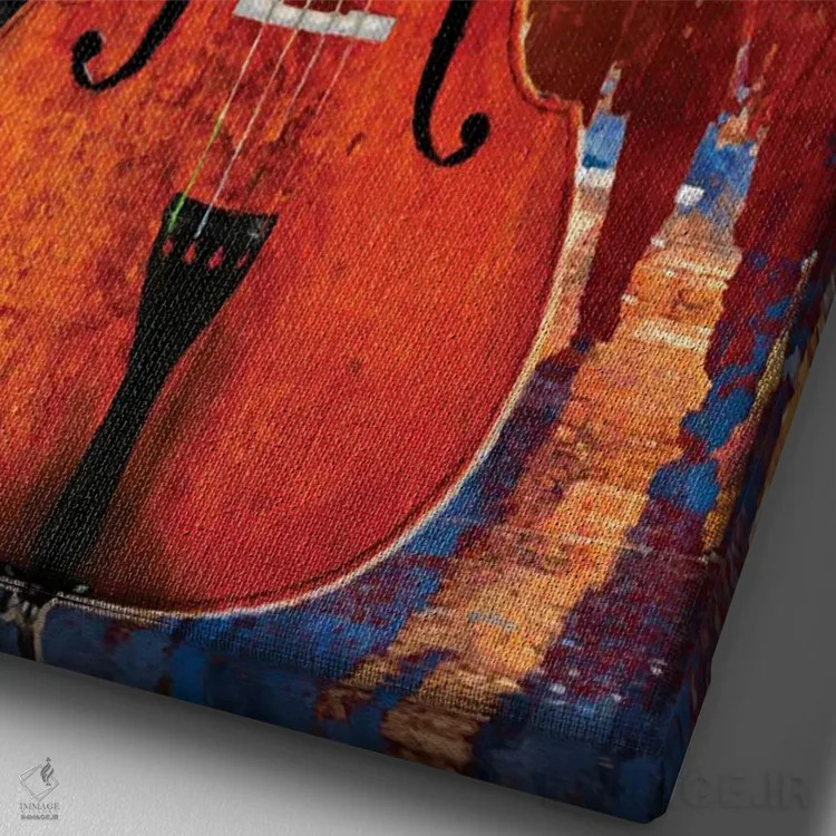 تابلو دکوراتیو ماهی باس اثر لیزا رابینسون - نمای نزدیک بافت بوم