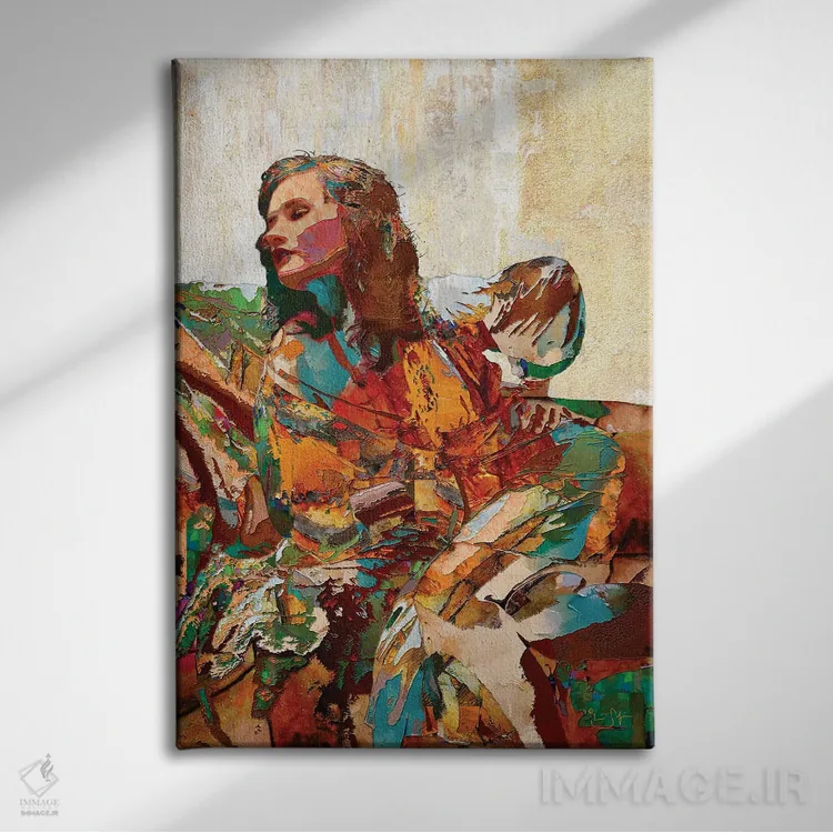 تابلو دکوراتیو درام اثر لیزا رابینسون - نمای روبهرو روی دیوار