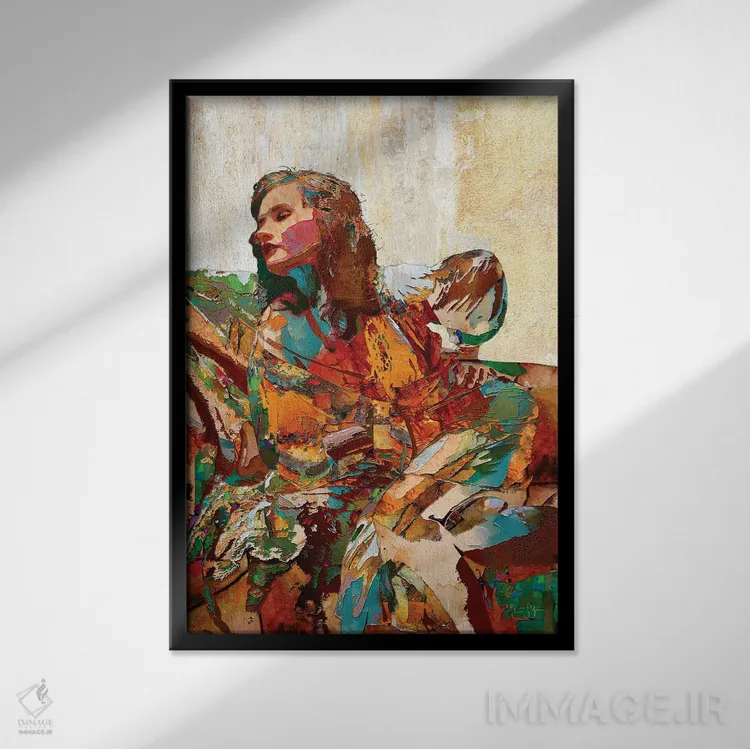 تابلو دکوراتیو درام اثر لیزا رابینسون - نمای قابدار مشکی