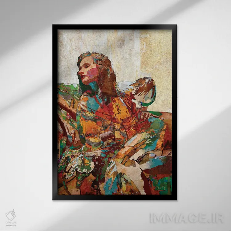 تابلو دکوراتیو درام اثر لیزا رابینسون - نمای قابدار مشکی