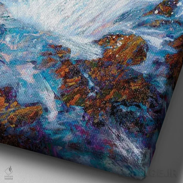 تابلو دکوراتیو چاه ثور اثر لیزا رابینسون - نمای نزدیک بافت بوم