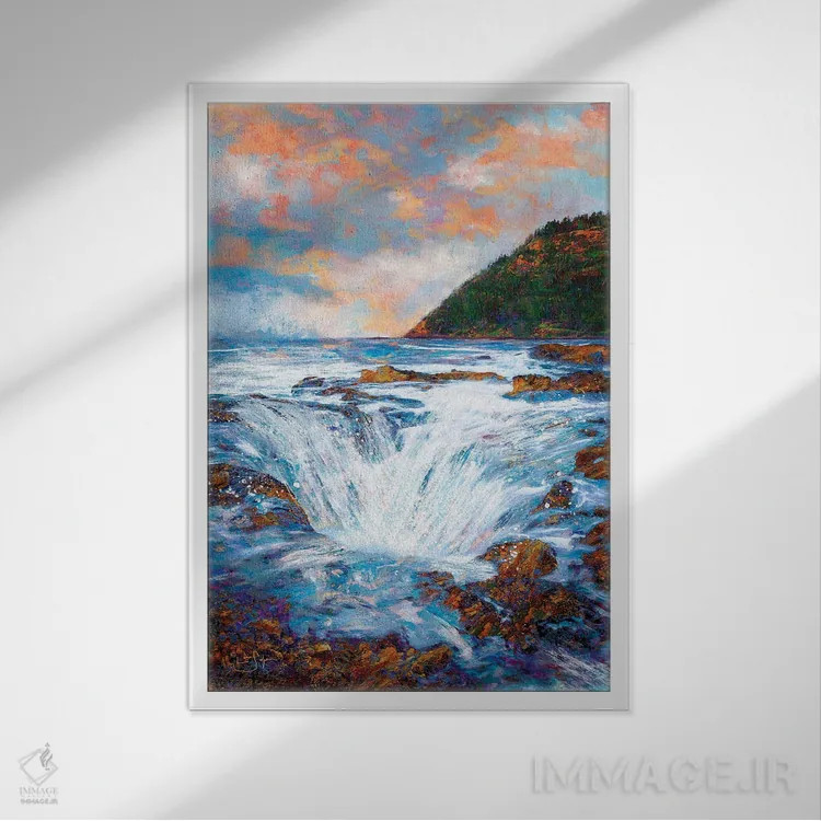 تابلو دکوراتیو چاه ثور اثر لیزا رابینسون - نمای قابدار سفید