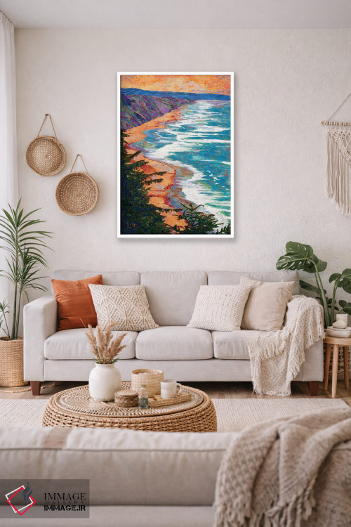 تابلو دکوراتیو خط ساحلی اثر لیزا رابینسون - D1W