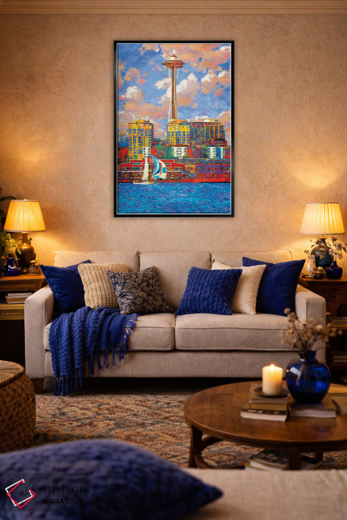 تابلو دکوراتیو سیاتل آفتابی اثر لیزا رابینسون - D4B