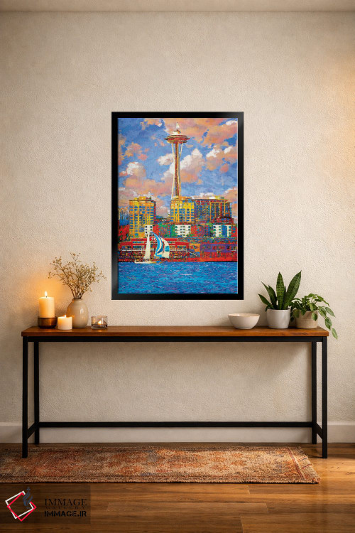 تابلو دکوراتیو سیاتل آفتابی اثر لیزا رابینسون - D5B