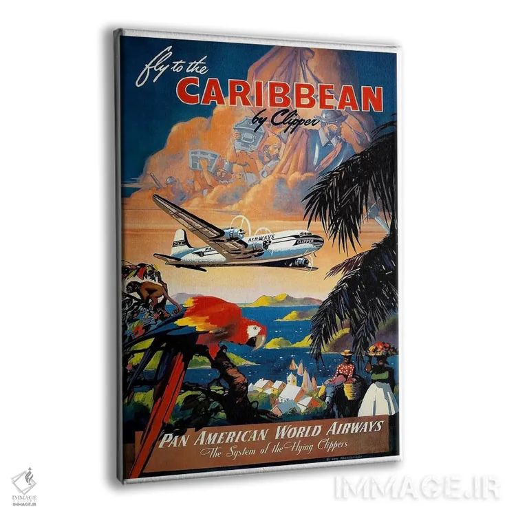 تابلو دکوراتیو پرواز به کارائیب - نمای پرسپکتیو محصول