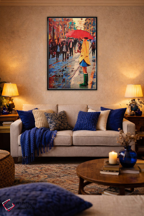 تابلو دکوراتیو چکمه های سبز اثر لیزا رابینسون - D5B