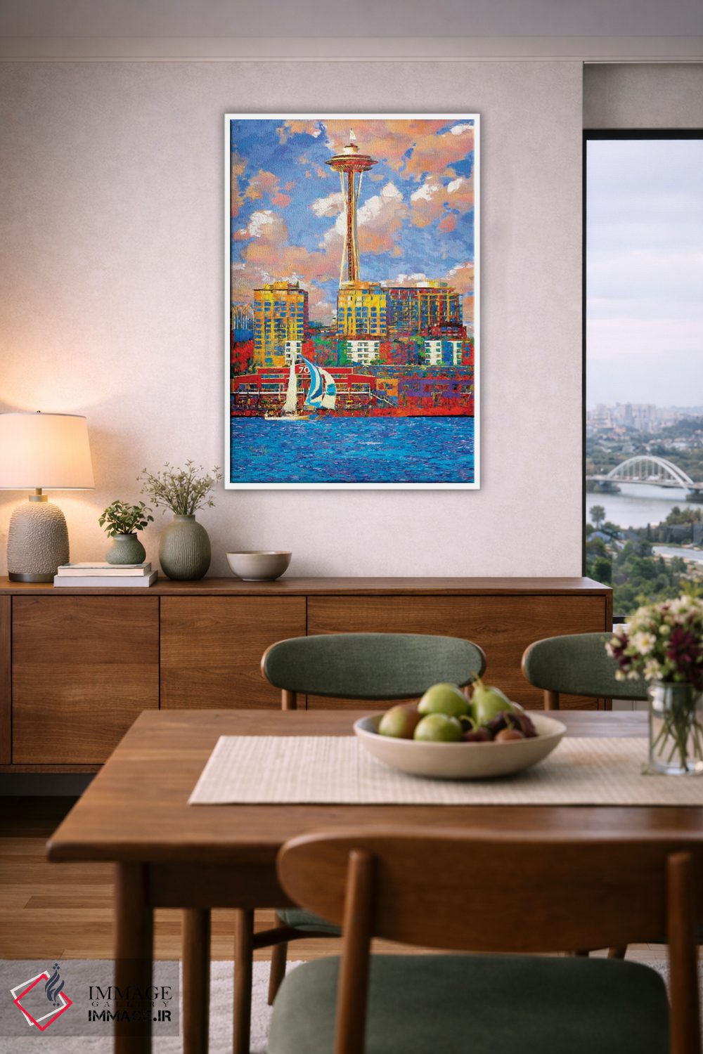 تابلو دکوراتیو سیاتل آفتابی اثر لیزا رابینسون - D6W