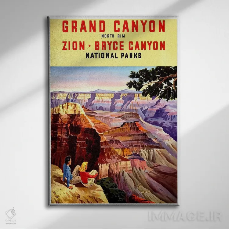 تابلو دکوراتیو Zion, And Bryce Canyon National Parks,پارک های ملی گرند کنیون، زایون و برا… - نمای روبهرو روی دیوار