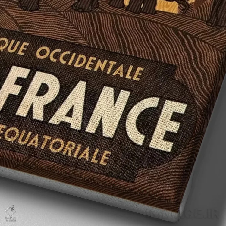 تابلو دکوراتیو ایرفرانس آفریقای غربی - نمای نزدیک بافت بوم