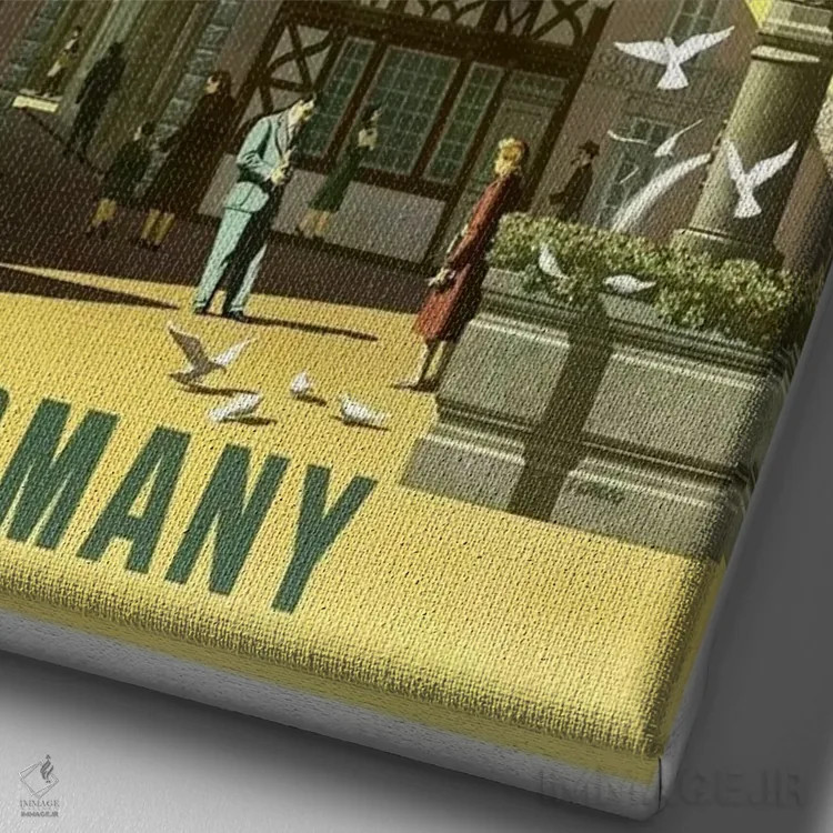 تابلو دکوراتیو آلمان - نمای نزدیک بافت بوم