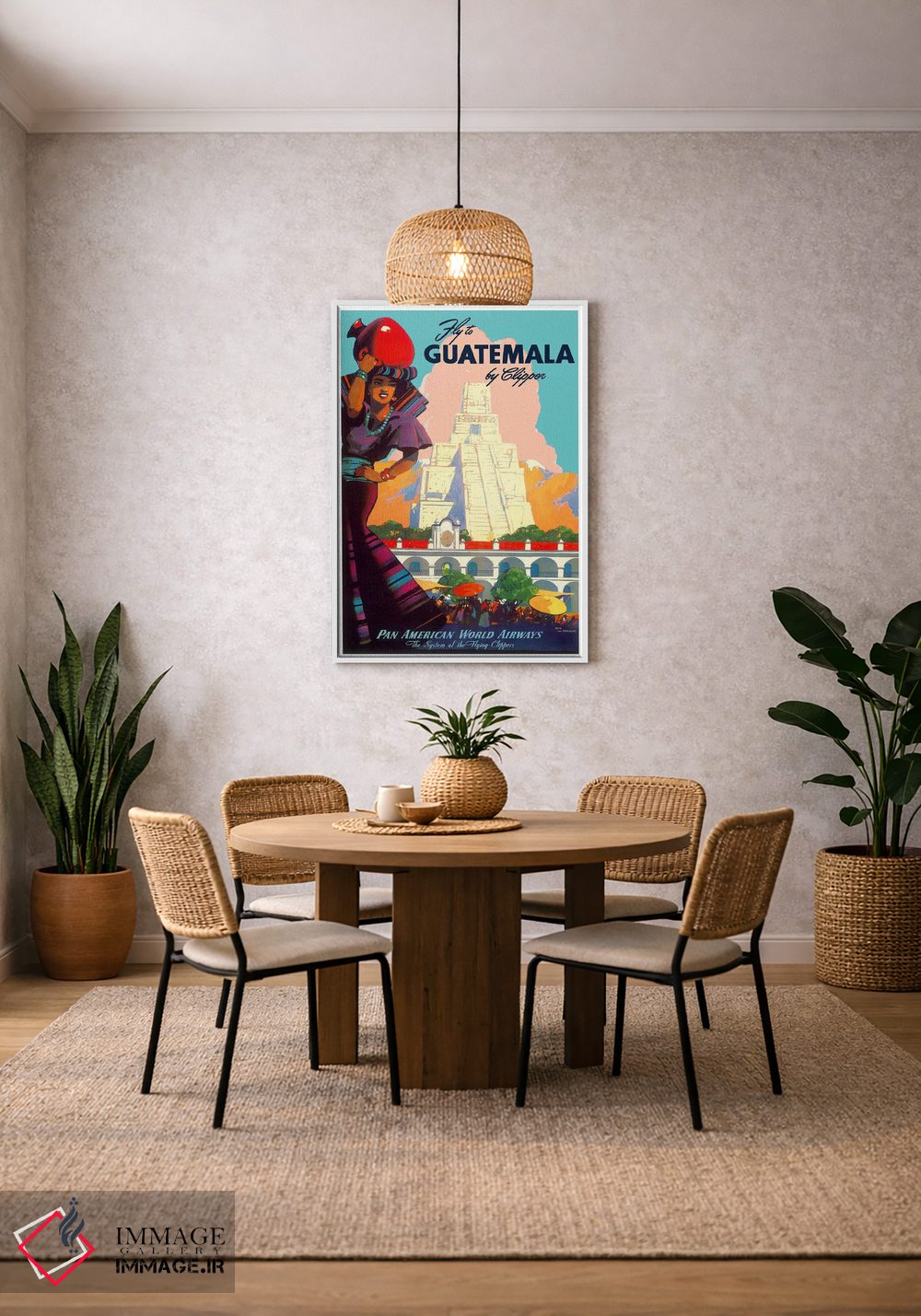 تابلو دکوراتیو پرواز به گواتمالا با کلیپر - D2W