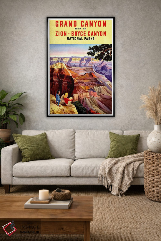 تابلو دکوراتیو Zion, And Bryce Canyon National Parks,پارک های ملی گرند کنیون، زایون و برا… - D1B