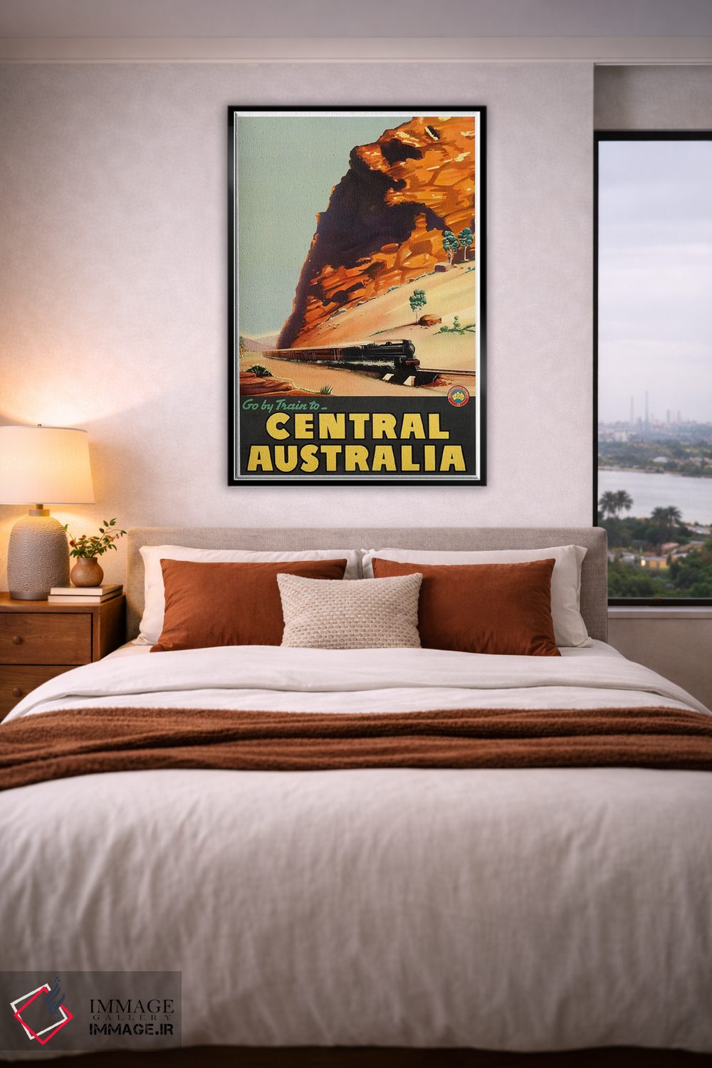 تابلو دکوراتیو با قطار به مرکز استرالیا بروید - D4B