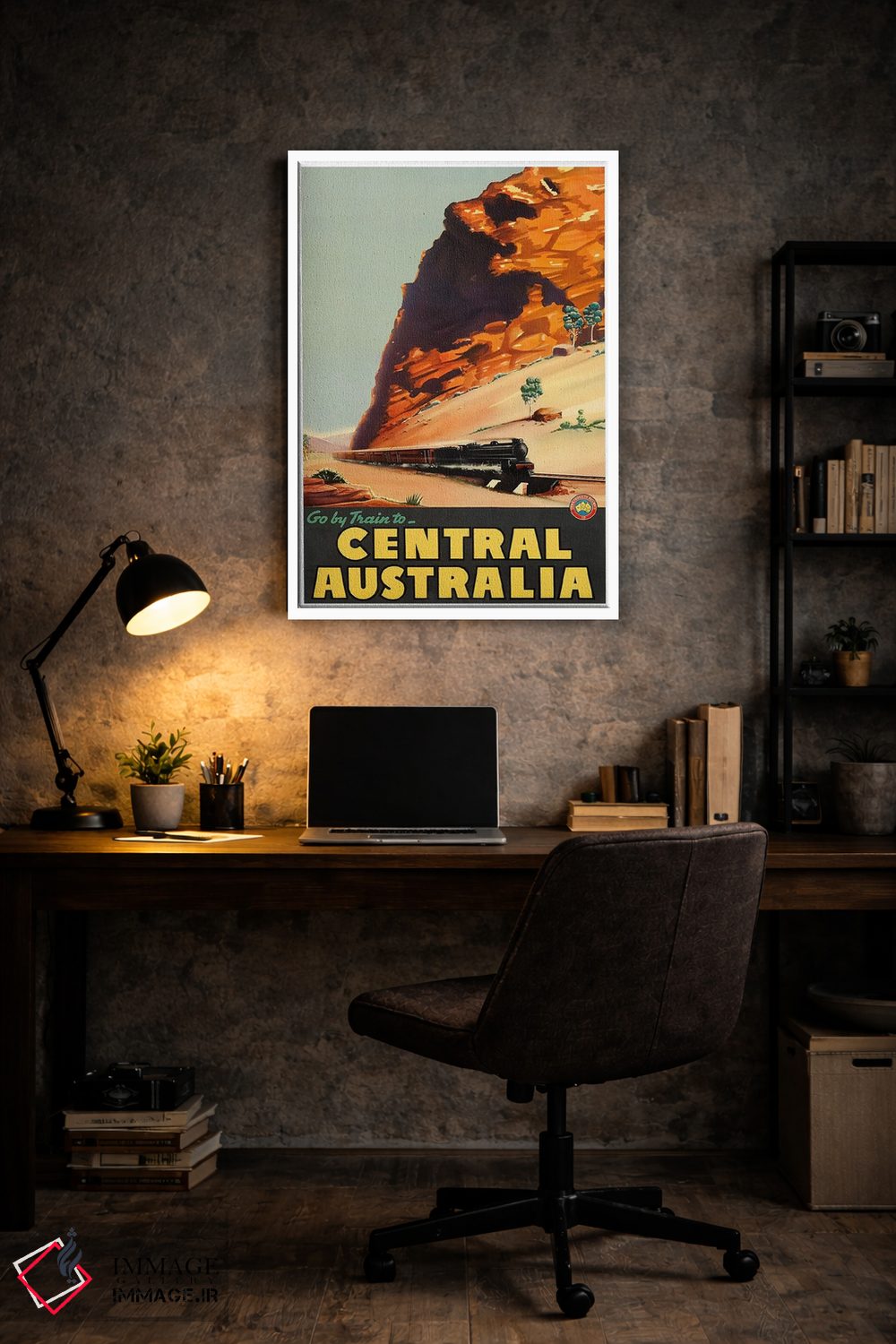 تابلو دکوراتیو با قطار به مرکز استرالیا بروید - D6W