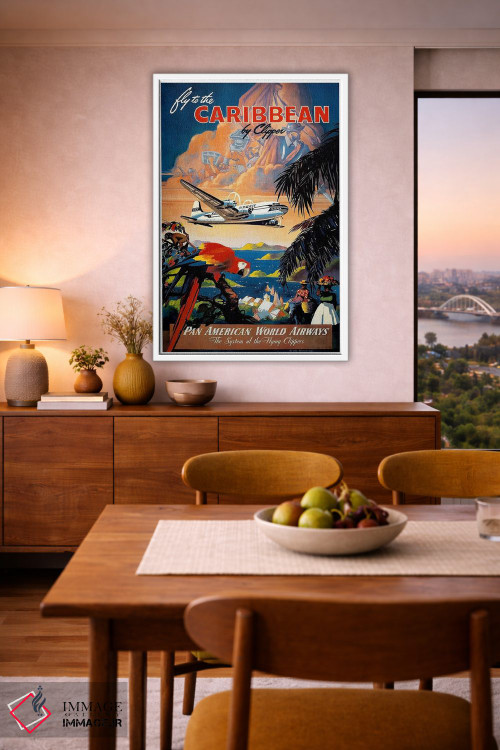تابلو دکوراتیو پرواز به کارائیب - D6W