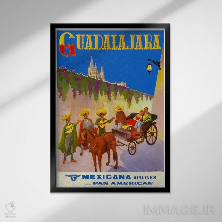 تابلو دکوراتیو گوادالاخارا - نمای قابدار مشکی