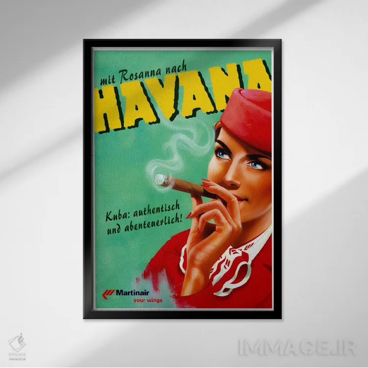 تابلو دکوراتیو هاوانا - نمای قابدار مشکی