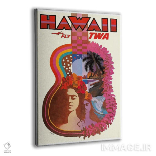 تابلو دکوراتیو هاوایی - نمای پرسپکتیو محصول