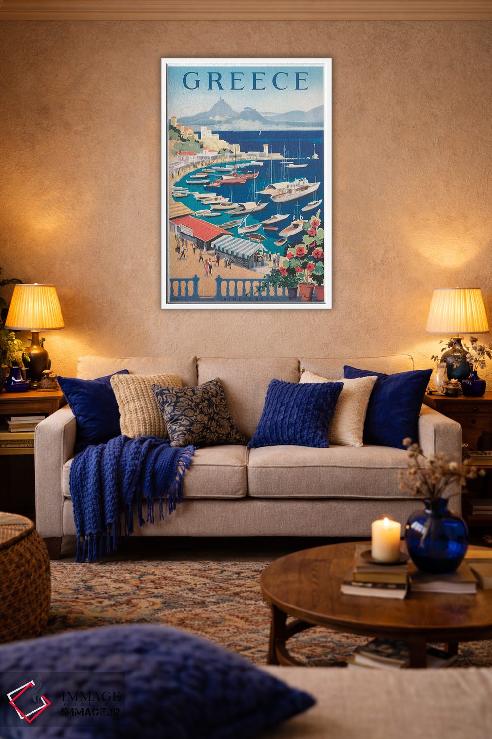 تابلو دکوراتیو یونان: خلیج آتن - D2W