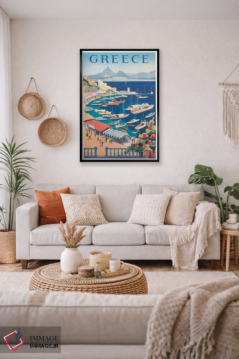 تابلو دکوراتیو یونان: خلیج آتن - D4B