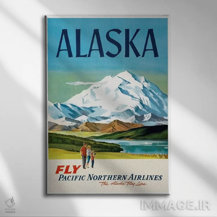 تابلو دکوراتیو آلاسکا - نمای روبهرو روی دیوار