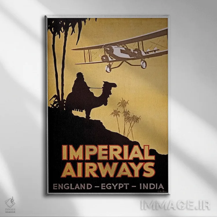 تابلو دکوراتیو Egypt, India,امپریال ایرویز: انگلستان، مصر، هند - نمای روبهرو روی دیوار