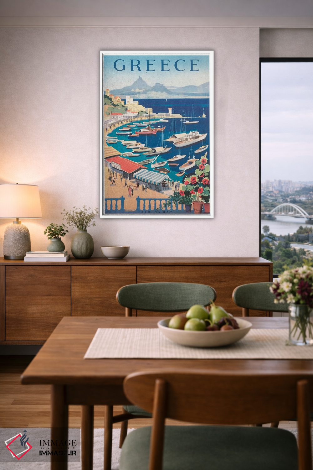 تابلو دکوراتیو یونان: خلیج آتن - D6W