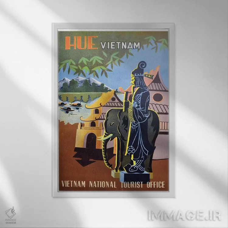 تابلو دکوراتیو Vietnam: Vietnam National Tourist Office,هوئه، ویتنام: آژانس ملی گردشگری و… - نمای قابدار سفید