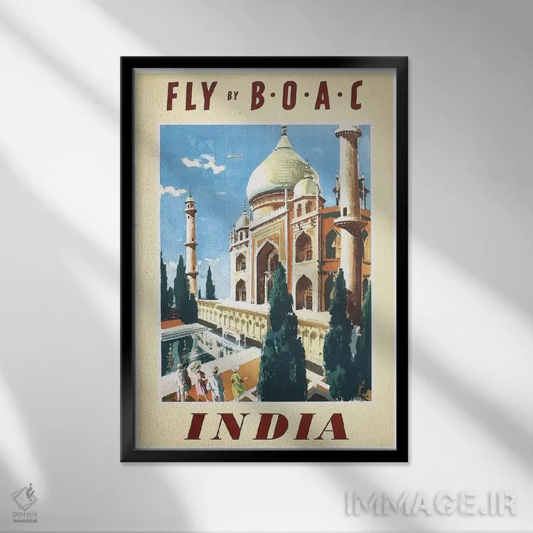 تابلو دکوراتیو هند - نمای قابدار مشکی