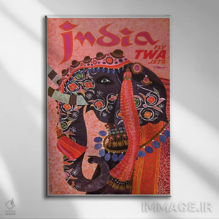 تابلو دکوراتیو هند - نمای روبهرو روی دیوار