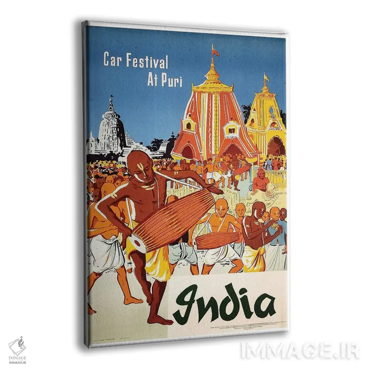 تابلو دکوراتیو هند: جشنواره ارابه در پوری - نمای پرسپکتیو محصول