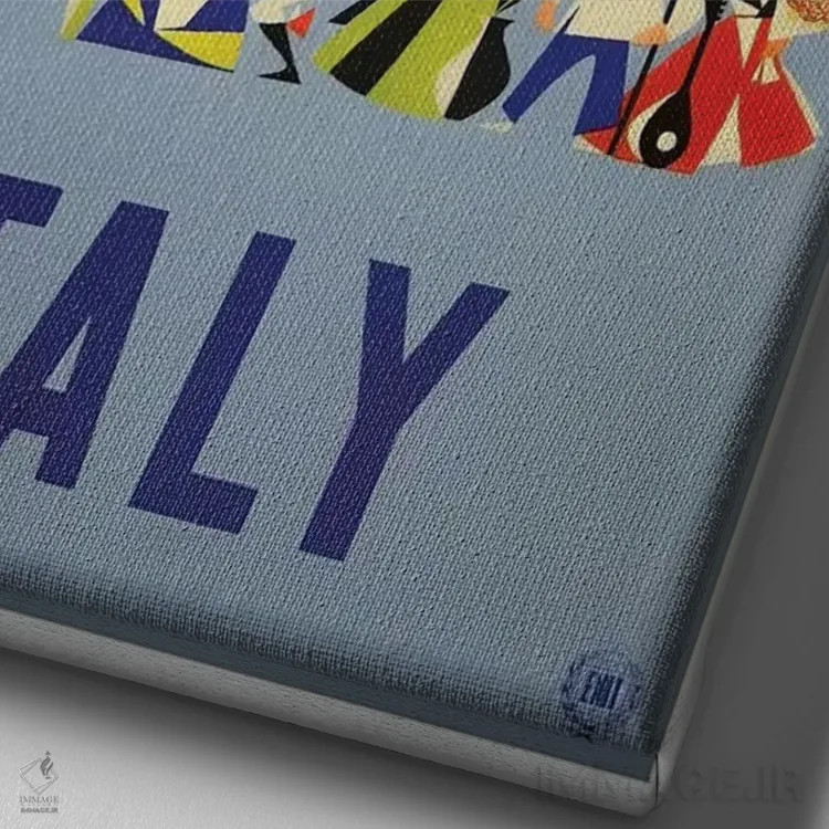 تابلو دکوراتیو ایتالیا یک - نمای نزدیک بافت بوم