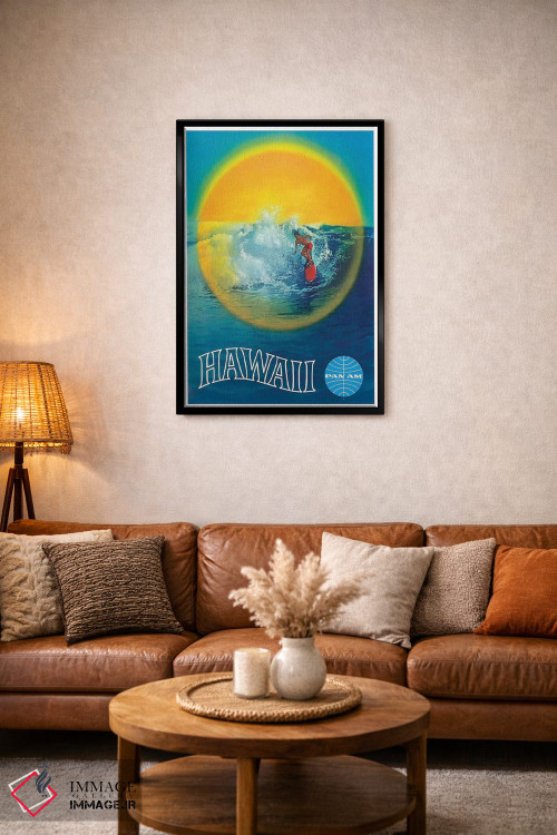 تابلو دکوراتیو هاوایی - D4B