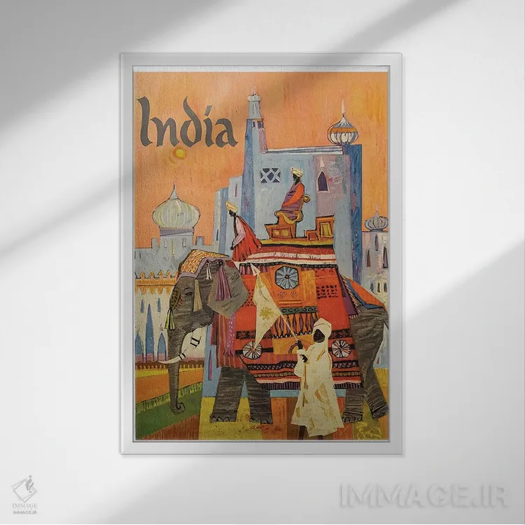 تابلو دکوراتیو هند: فرهنگ - نمای قابدار سفید