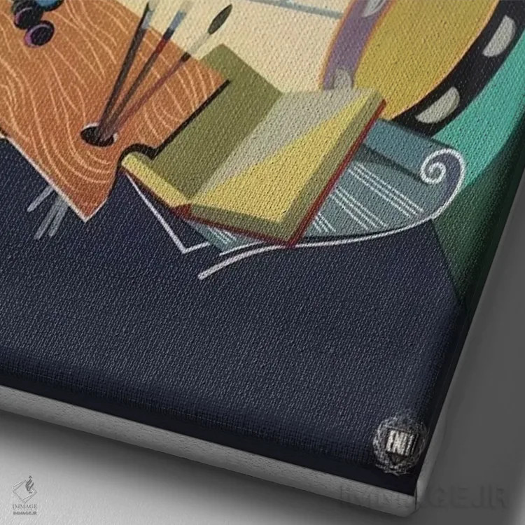 تابلو دکوراتیو ایتالیا دو - نمای نزدیک بافت بوم