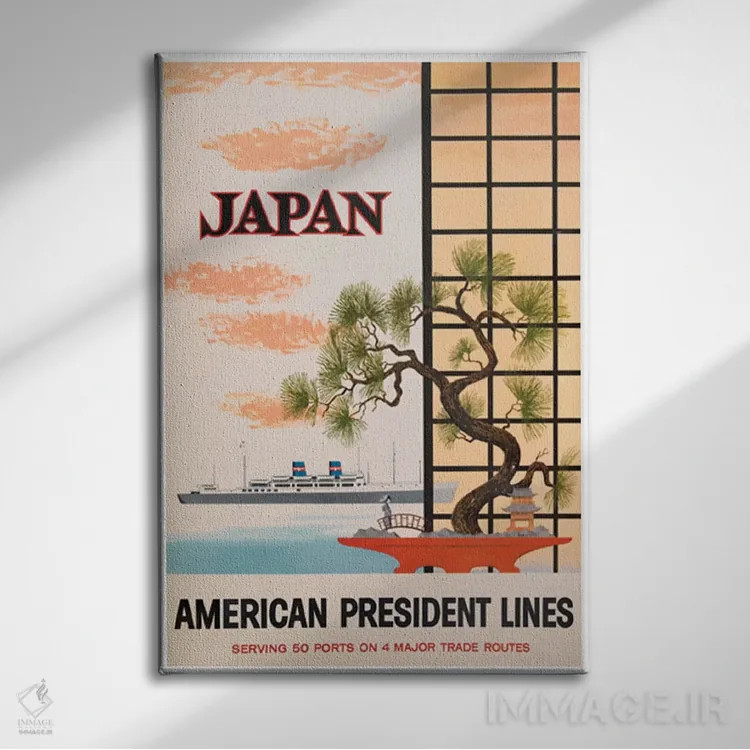 تابلو دکوراتیو ژاپن - نمای روبهرو روی دیوار