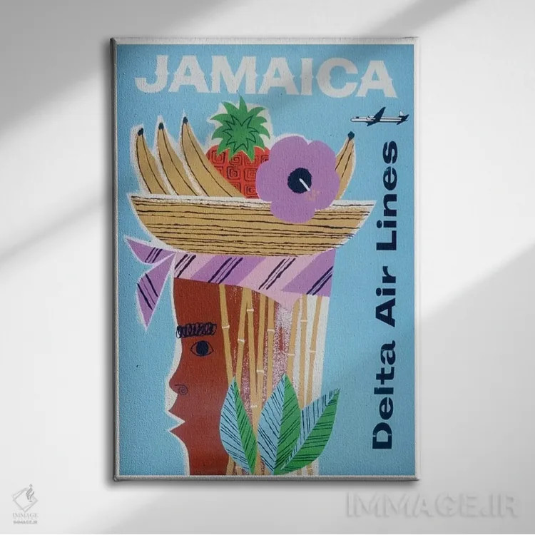 تابلو دکوراتیو جامائیکا - نمای روبهرو روی دیوار