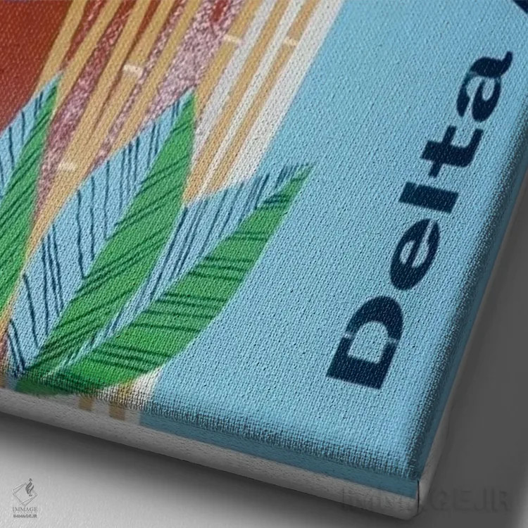 تابلو دکوراتیو جامائیکا - نمای نزدیک بافت بوم