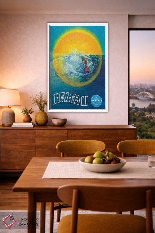 تابلو دکوراتیو هاوایی - D6W