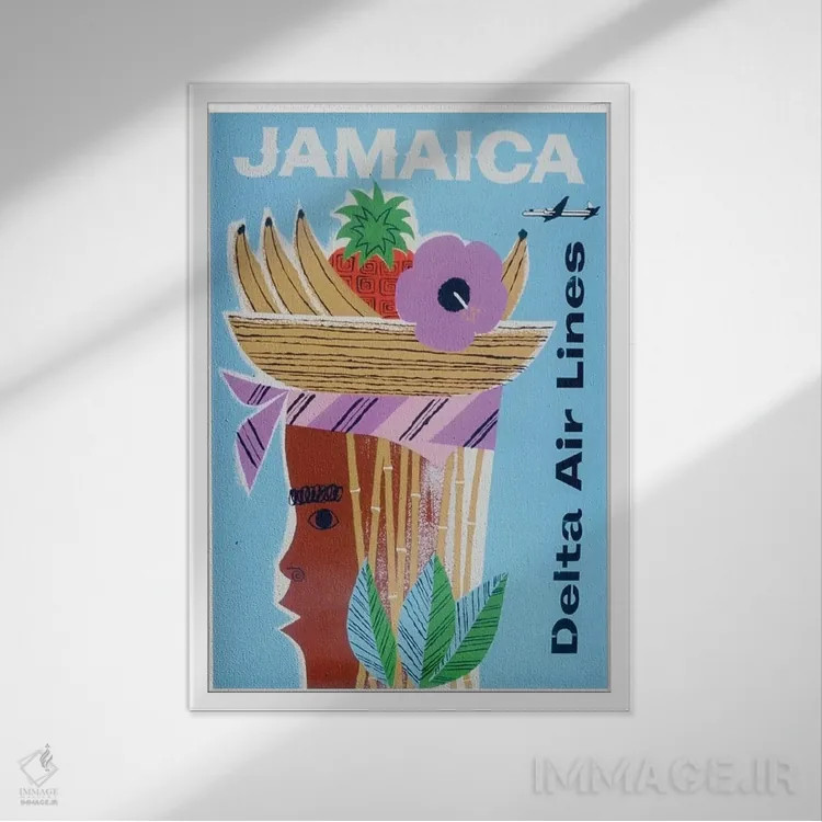 تابلو دکوراتیو جامائیکا - نمای قابدار سفید