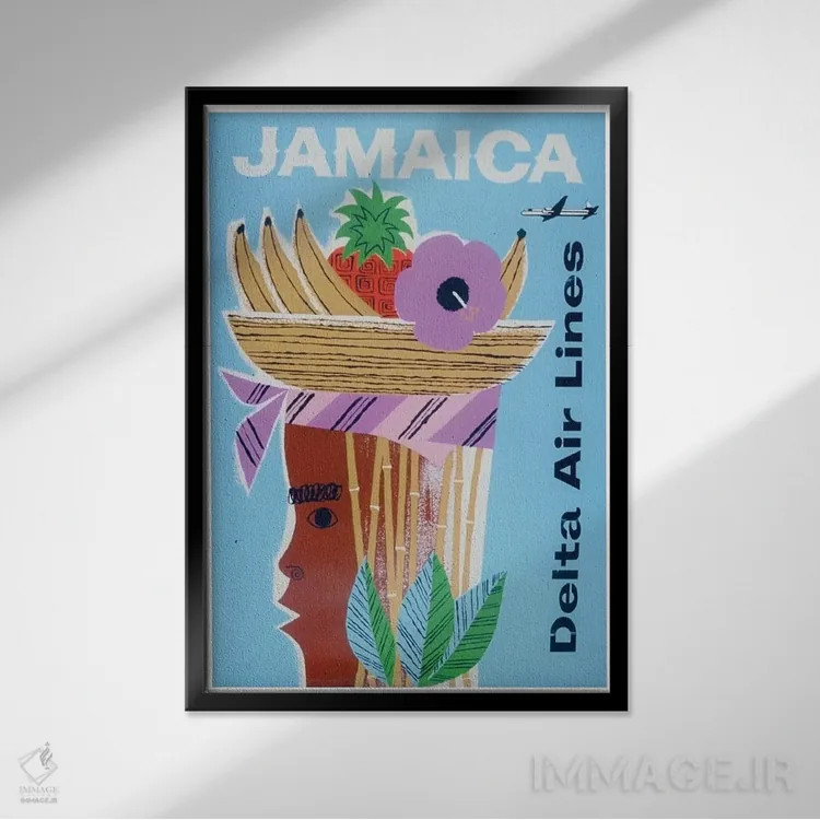 تابلو دکوراتیو جامائیکا - نمای قابدار مشکی