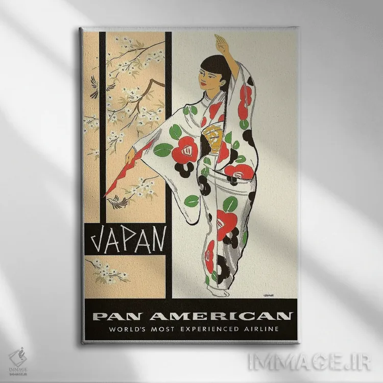 تابلو دکوراتیو ژاپن - نمای روبهرو روی دیوار