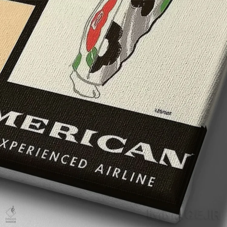 تابلو دکوراتیو ژاپن - نمای نزدیک بافت بوم