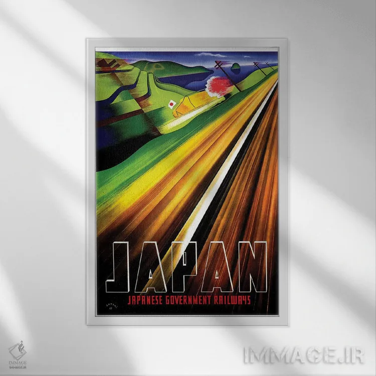 تابلو دکوراتیو ژاپن - نمای قابدار سفید