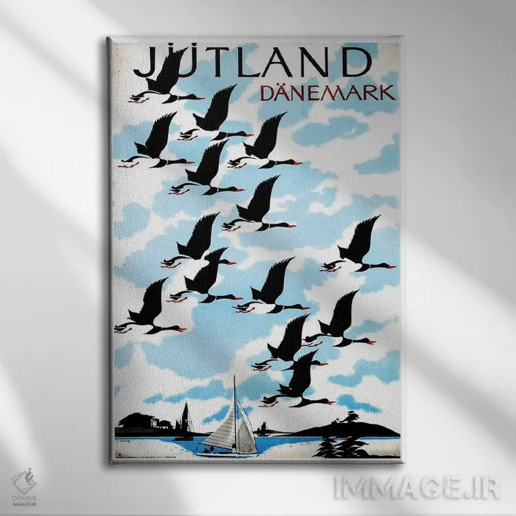 تابلو دکوراتیو Danemark,یوتلند، دانمارک - نمای روبهرو روی دیوار