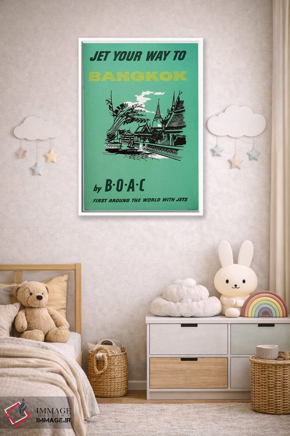 تابلو دکوراتیو با BOAC به بانکوک سفر کنید - D1W
